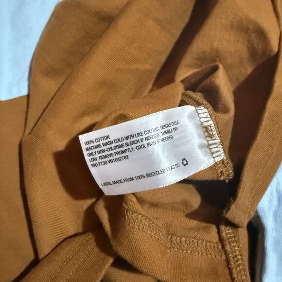 Wild Fable Womens Shirt M Medium Brown Blue Collared Short Sleeve Top New - Picture 6 of 8